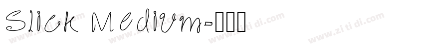 Slick Medium字体转换